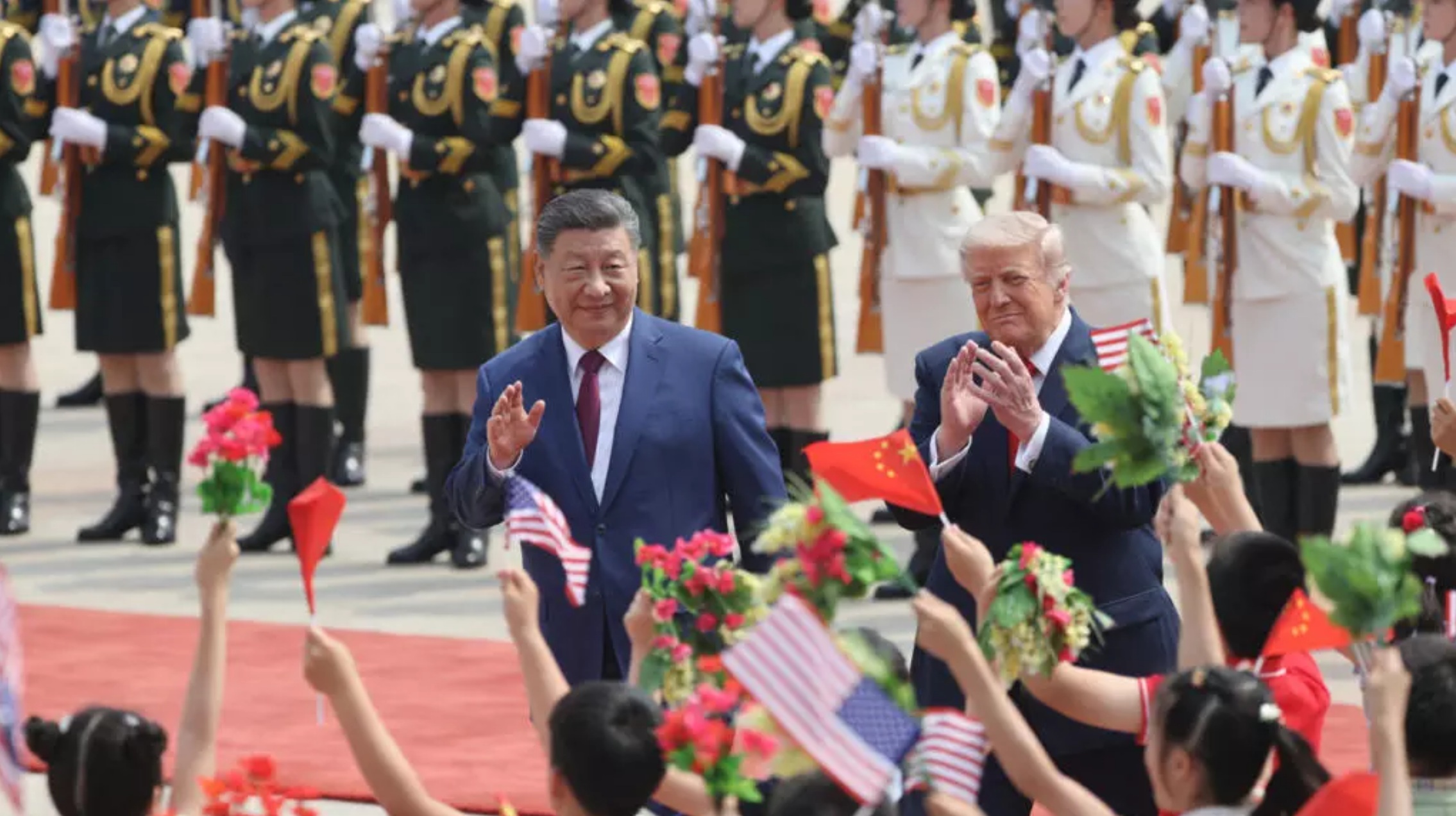5月14日，中国国家主席习近平在北京天安门广场为来访的美国总统特朗普举行欢迎仪式 ... ...